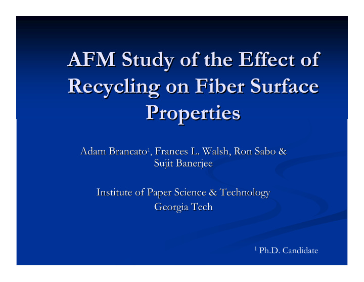 afm study of the effect of afm study of the effect of