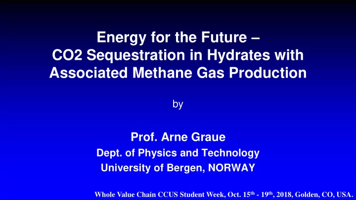 co2 sequestration in hydrates with