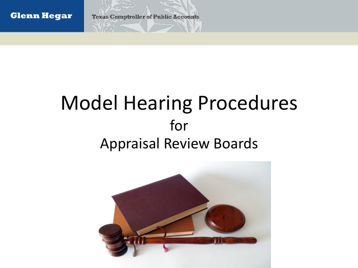 model hearing procedures