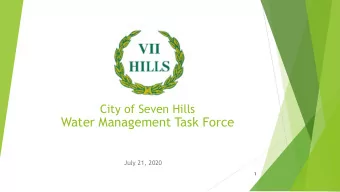Water Management Task Force  July 21, 2020  1  Water Management Task Force  Committee Members