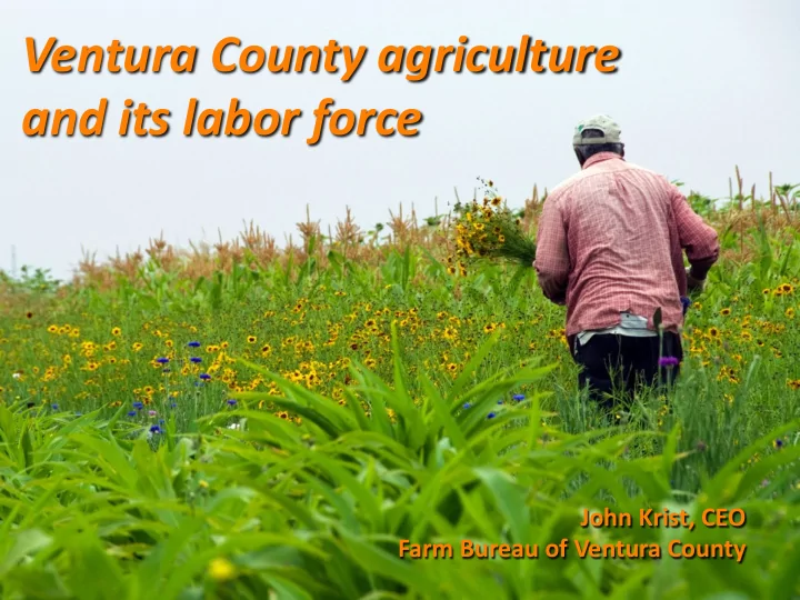 ventura county agriculture and its labor force