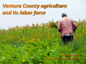 Ventura  County  agriculture   and  its  labor  force  John  Krist,  CEO