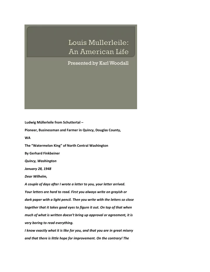 ludwig m llerleile from schuttertal pioneer businessman