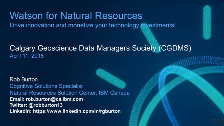 watson for natural resources