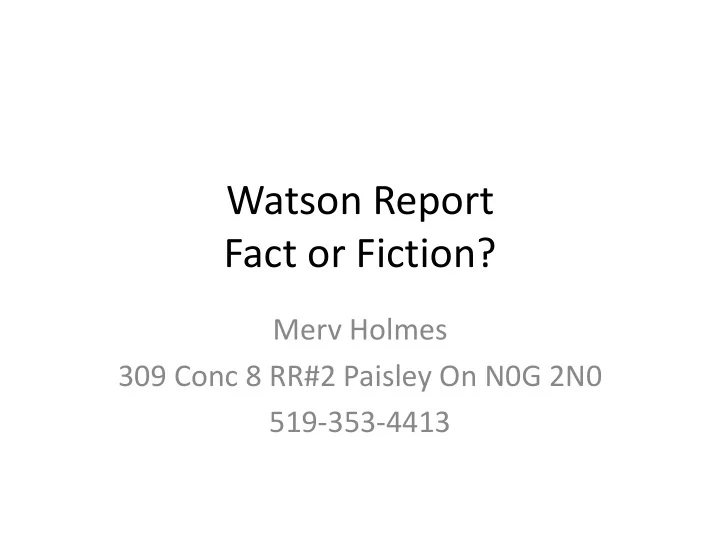 fact or fiction