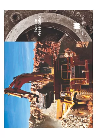 Matrix Metals Limited  Investor Presentation  Disclaimer  The material used is this presentation