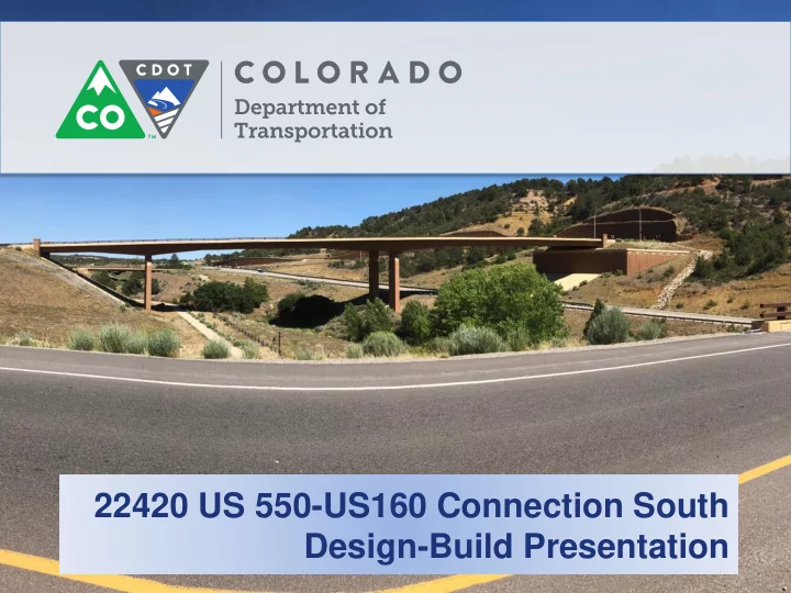 design build presentation objectives