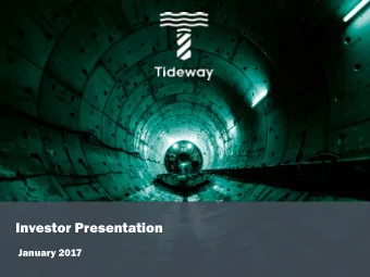 Investor Presentation  January 2017  Credit Highlights  Critical UK infrastructure  Strong delivery