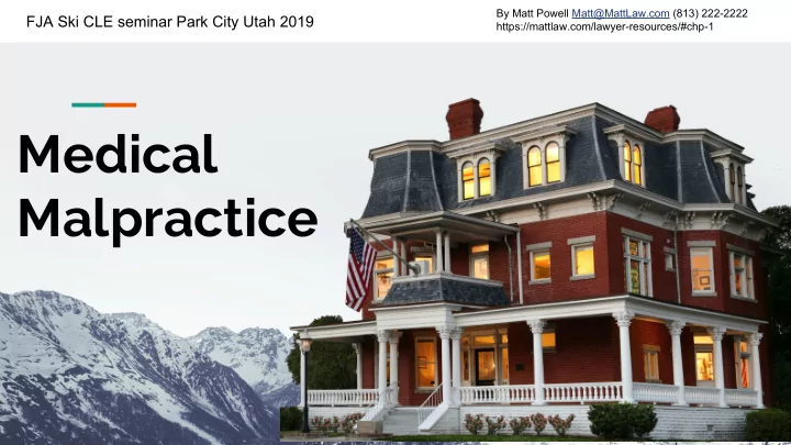 medical malpractice