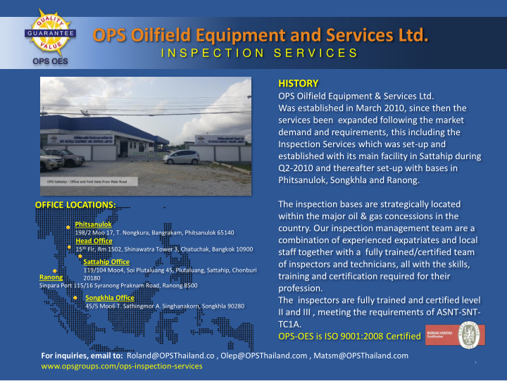 ops oilfield equipment and services ltd