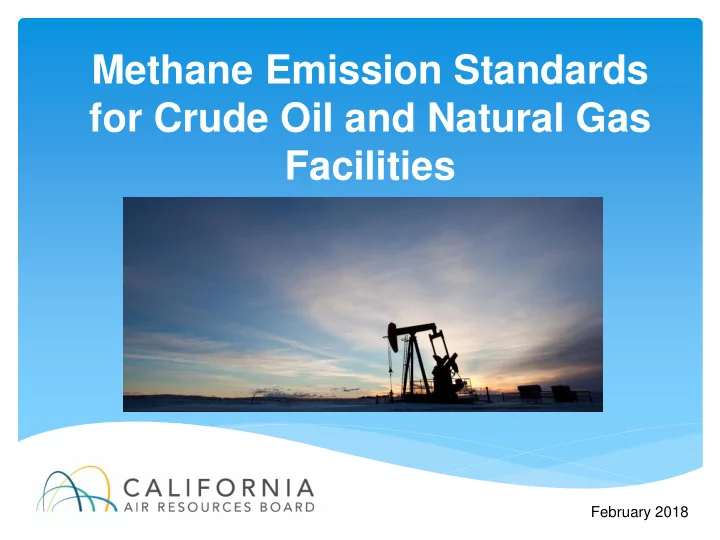 methane emission standards