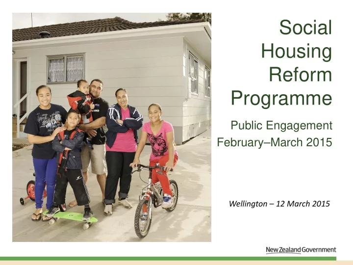 social housing reform programme
