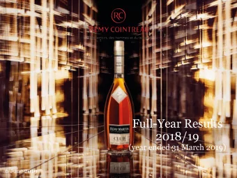 2018/19  (year ended 31 March 2019)  6 June 2019  Introduction  MARC HRIARD DUBREUIL  PRESIDENT