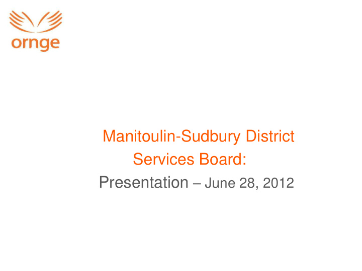 manitoulin sudbury district services board