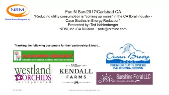 Fun N Sun/2017/Carlsbad CA Reducing utility consumption is coming up roses in the CA
