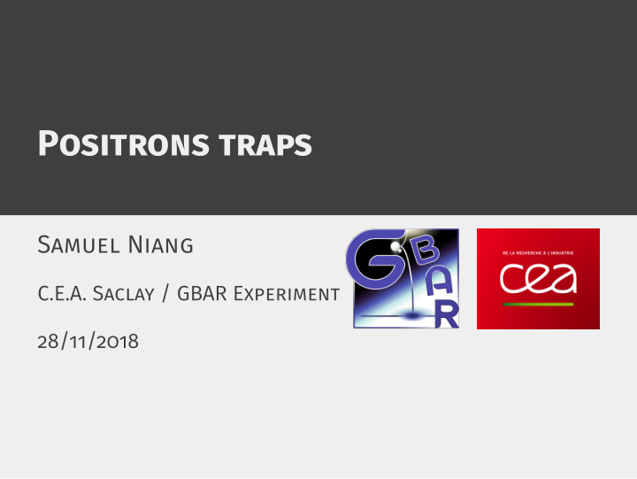 positrons traps