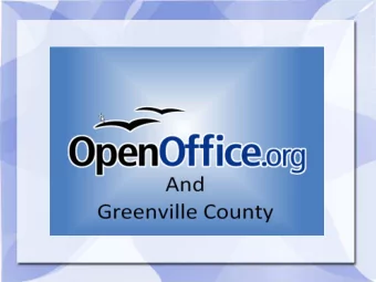 Greenville County and Open Office,  Beginning Stages...  Currently Running Microsoft Office 2003