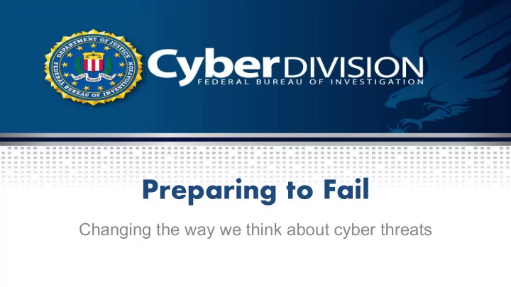 preparing to fail