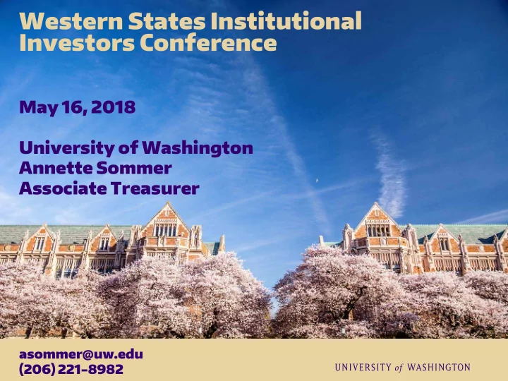 western states institutional investors conference