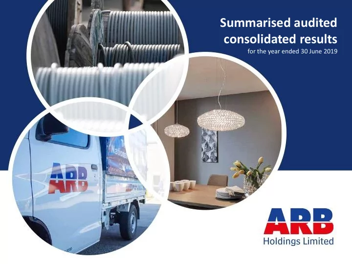 summarised audited consolidated results