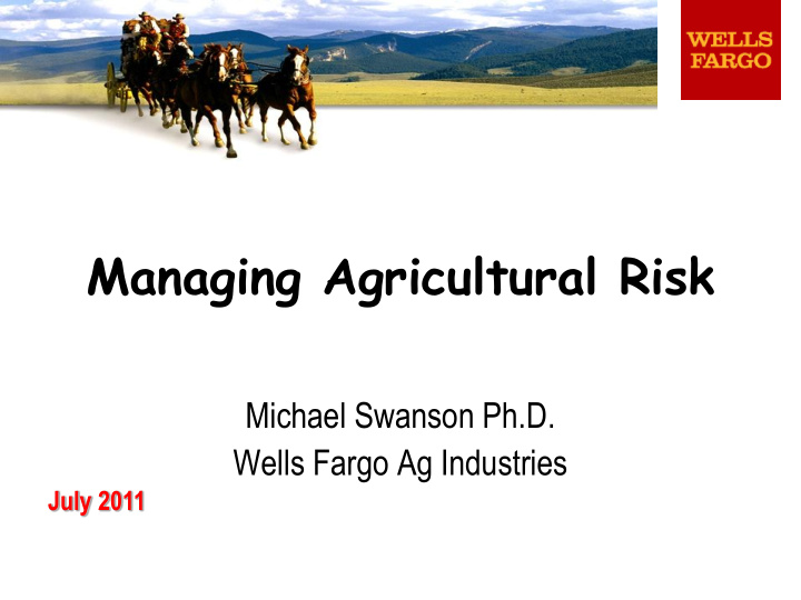 managing agricultural risk