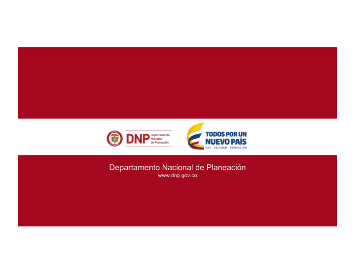 departamento nacional de planeaci n