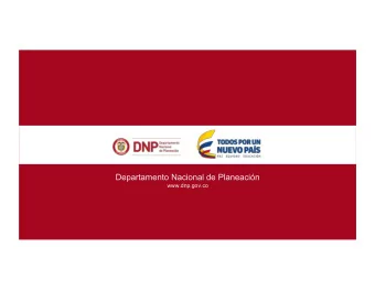 Departamento Nacional de Planeacin  www.dnp.gov.co  NATURAL CAPITAL  ACCOUNTING FOR BETTER POLICY