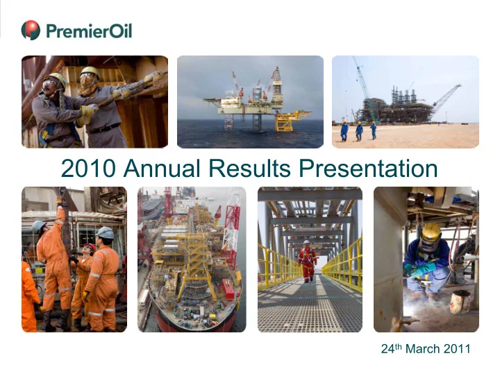 2010 annual results presentation
