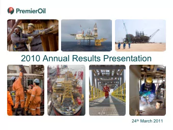 2010 Annual Results Presentation 24 th March 2011 24 th March 2011  2010 Annual Results