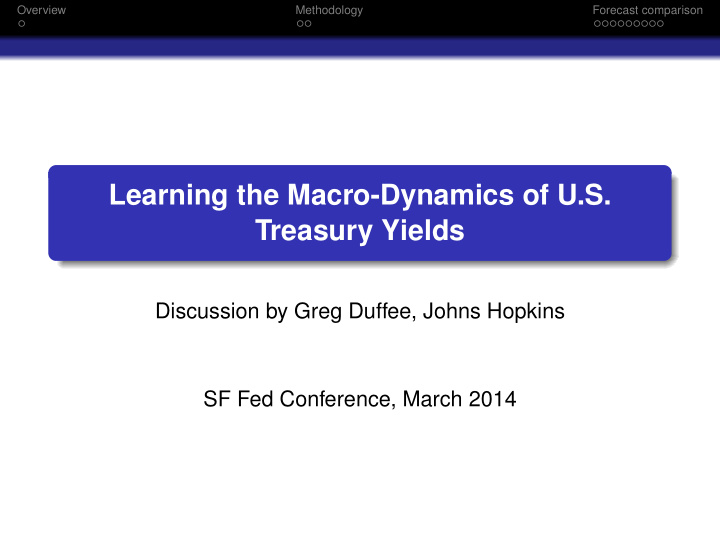 learning the macro dynamics of u s treasury yields