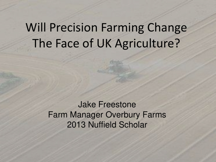 the face of uk agriculture