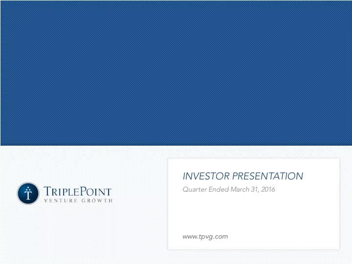 investor presentation