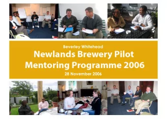 Beverley Whitehead  28 November 2006  Against what criteria will you evaluate  a formal mentoring