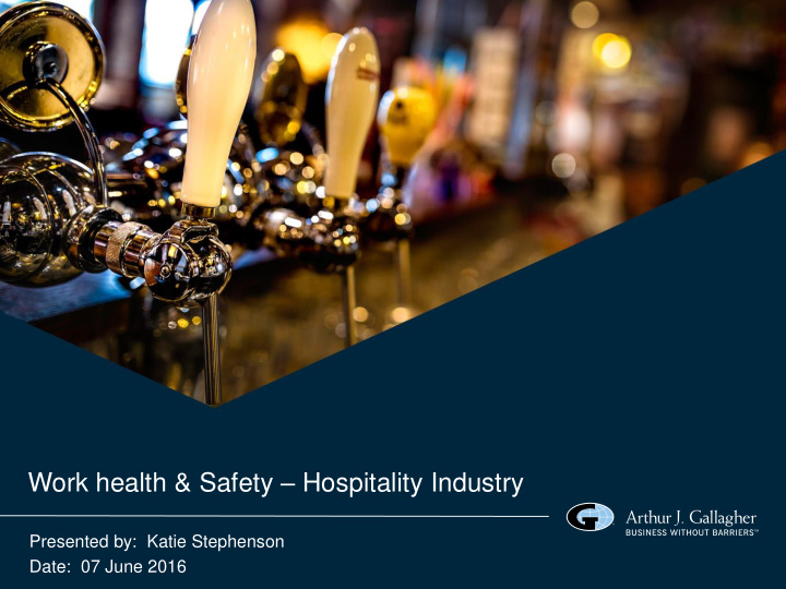 work health safety hospitality industry