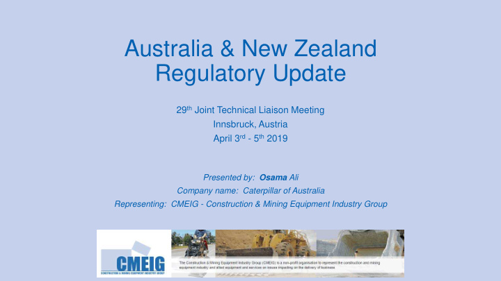 australia new zealand regulatory update