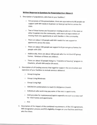 state.  o  Two of these homes are focused on moving people out of the state or  other hospitals