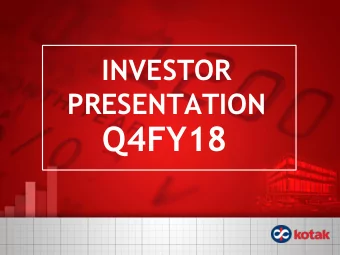 Q4FY18  Consolidated Highlights Q4FY18  CAR  P  A  T  LOANS  BOOK VALUE  18.4%  PER SHARE  [17.2%]