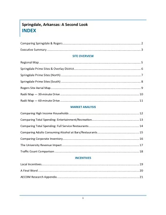 INDEX  Comparing Springdale &amp; Rogers