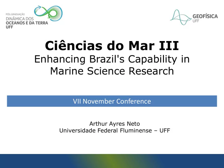 ci ncias do mar iii