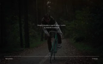 Design a smartphone app for bikers / cyclists  to check the weather on  Becky Martin  Challenge