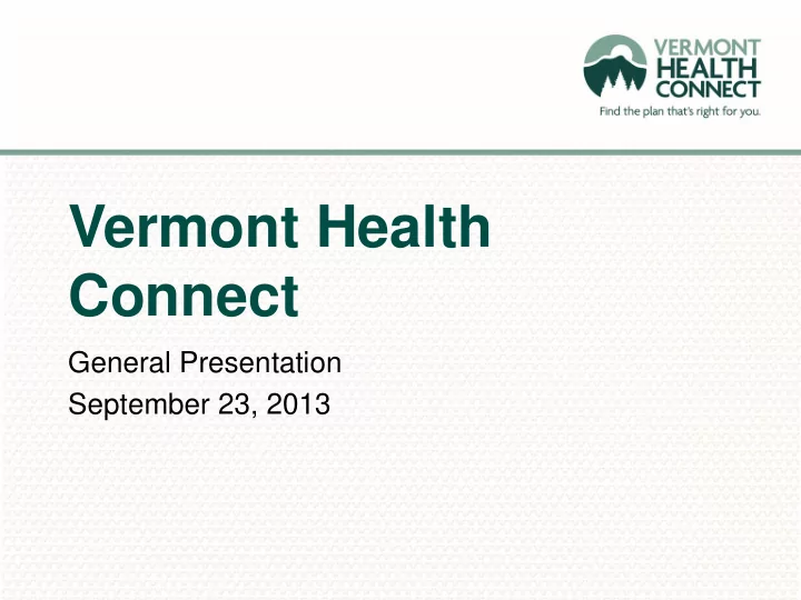 vermont health