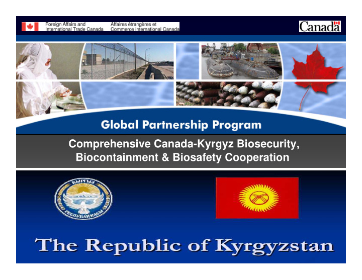 comprehensive canada kyrgyz biosecurity biocontainment