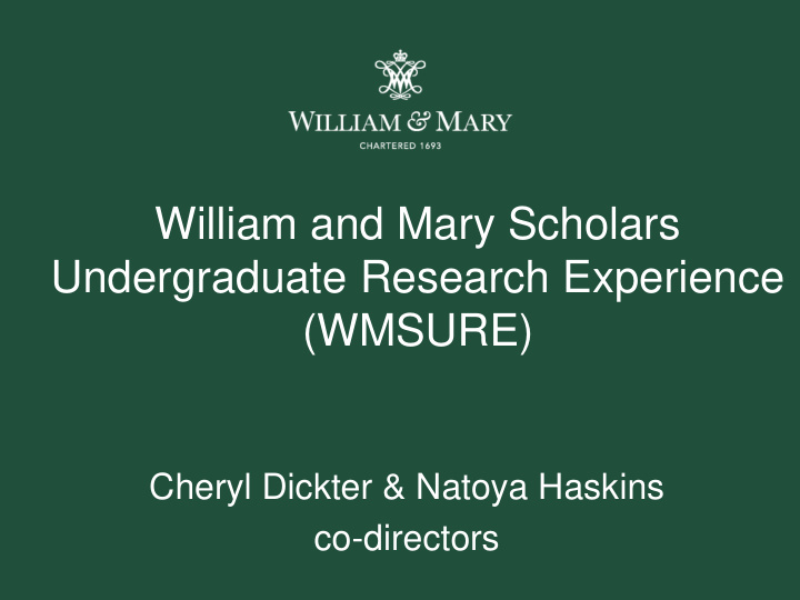 undergraduate research experience