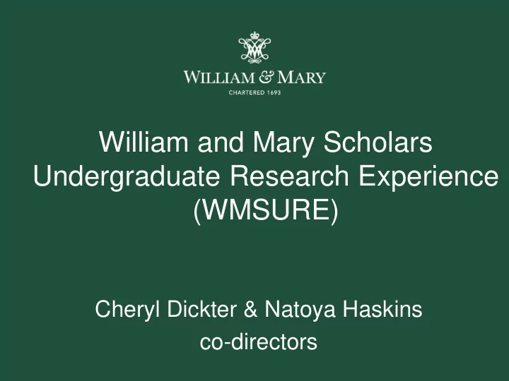 undergraduate research experience