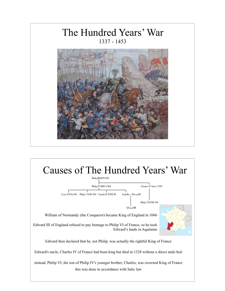 the hundred years war