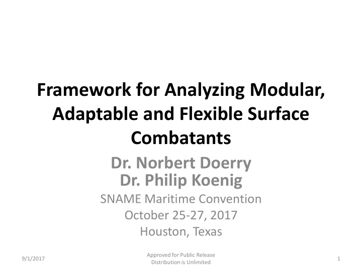 framework for analyzing modular adaptable and flexible