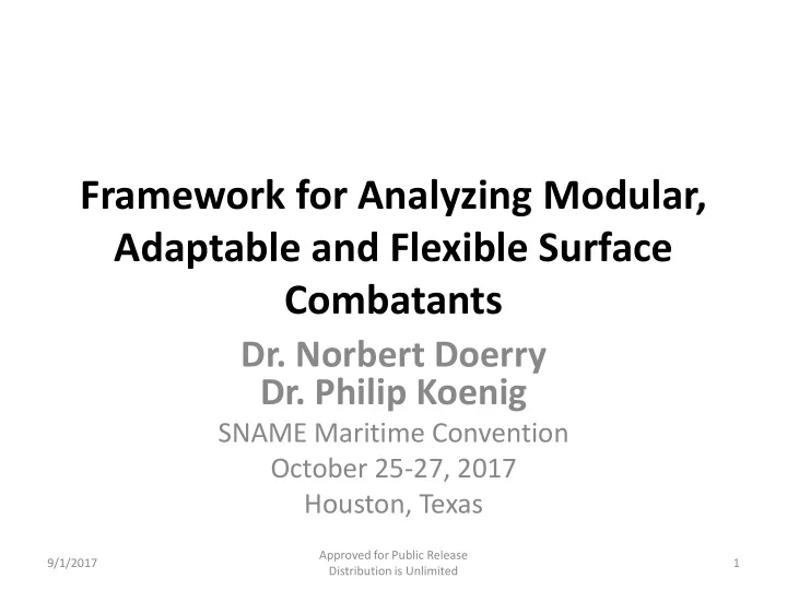 framework for analyzing modular adaptable and flexible