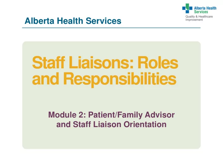 staff liaisons roles