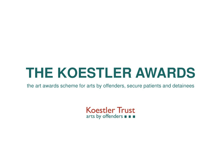 the koestler awards