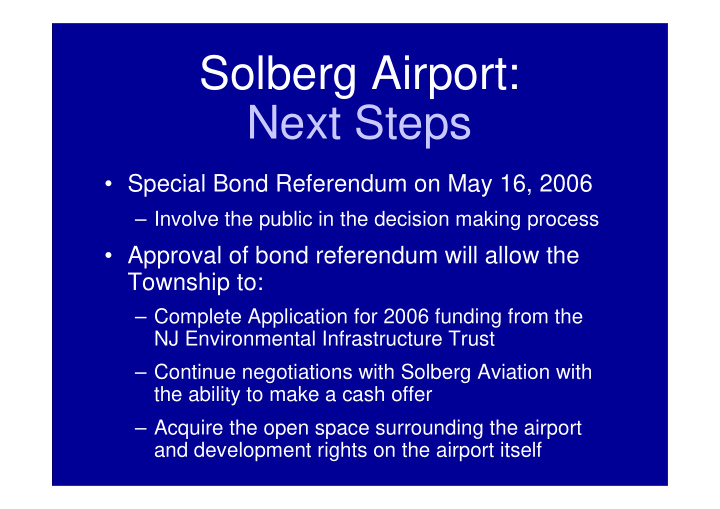 solberg airport next steps